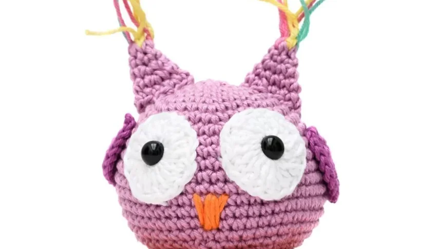 Coruja Bola em amigurumi