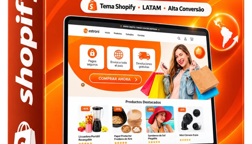 Tema Converte Latam Shopify Atualizado + Chave de Ativação