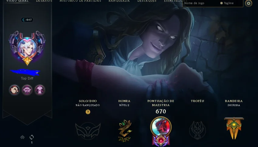Conta Lol - 280 Skins Icones Raros
