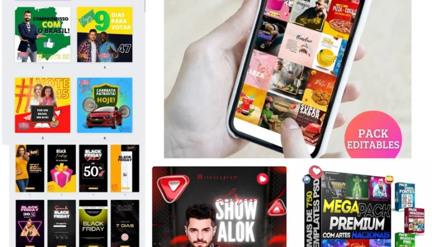 Mega Pack de Criativos para Redes Sociais e Anúncios Vol.05