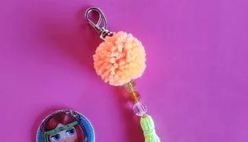 Chaveiro Pompom para Bolsas