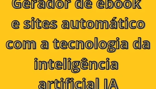 Gerador automático de e-book inteligência artificial