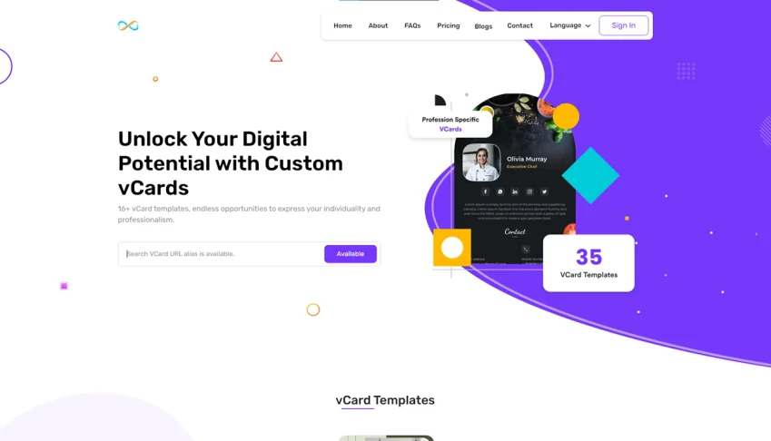 Source PHP vCard SaaS - Criador de Cartões de Visita SaaS