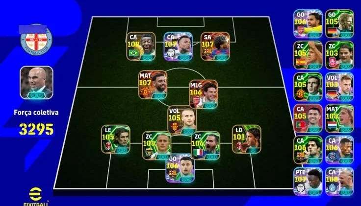 Melhores contas de efootbal