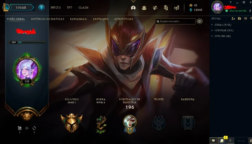 Conta OURO I / mmr bom /