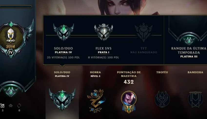 Conta de lol plat 4
