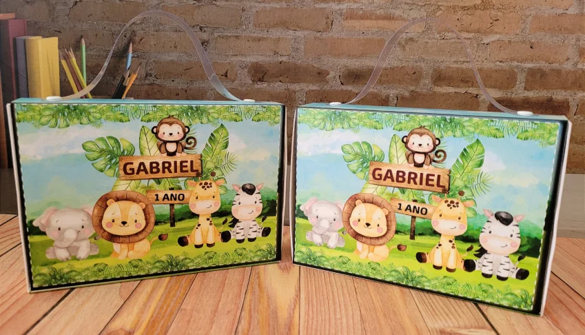 Kit Colorir e Modelar Safari com Caixinha Maleta