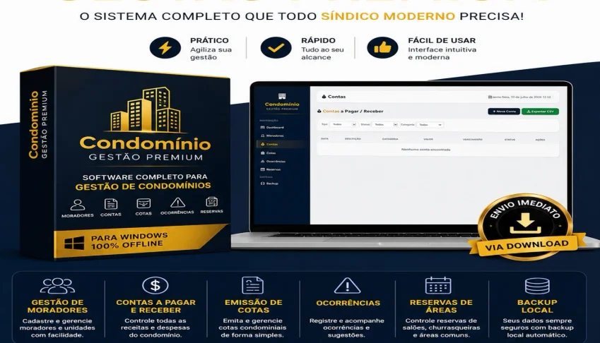 Aplicativo para Gestão de Condomínios - Gestão Premium