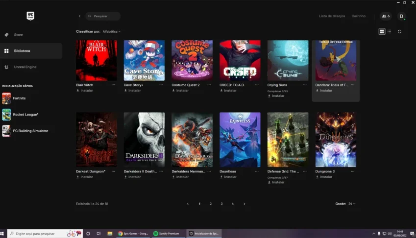 vendo conta epic 81 games