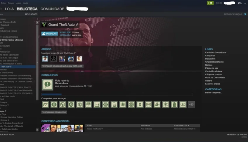 Conta Steam com 52 jogos novos! LvL 16 na steam