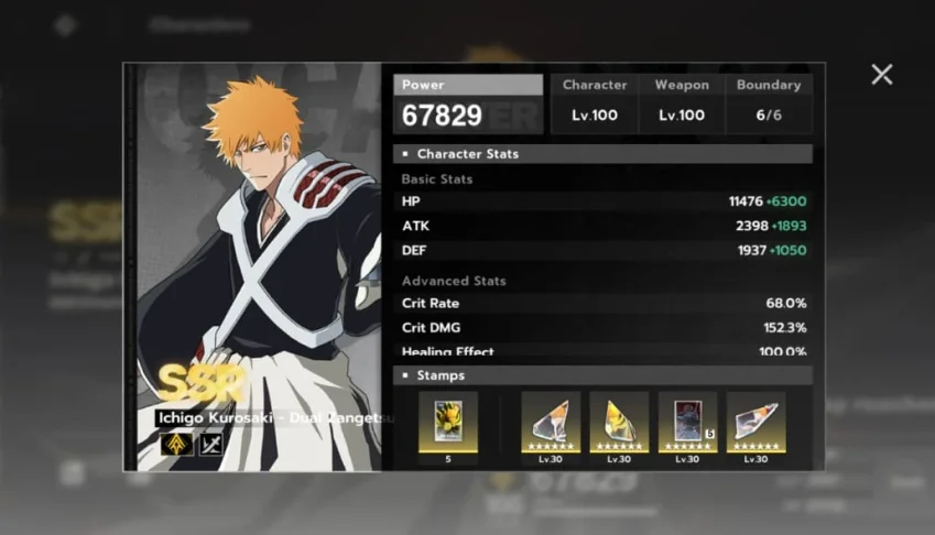 Conta Full Whale Bleach Soul Resonance, todos personagens b6
