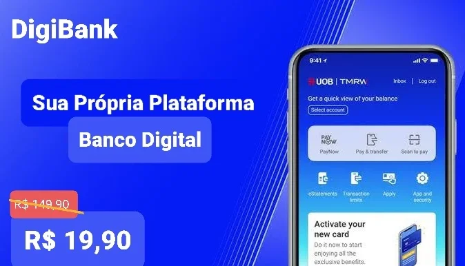 Digibank - Script Plataforma de Banco Digital Fintech (SaaS)