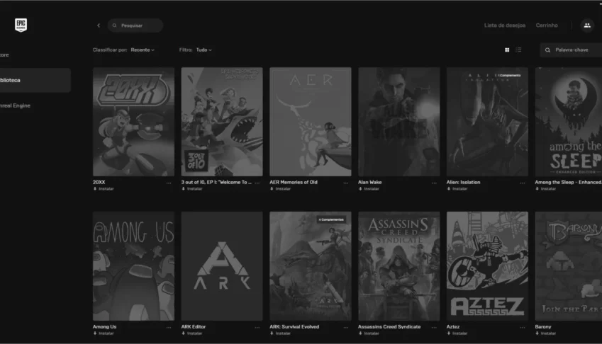 Conta Epic Games +120 Jogos pagos