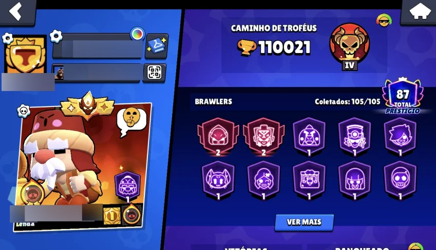 Conta Brawl Stars - 110K Troféus