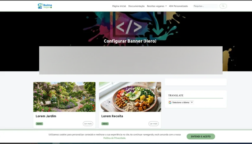 Bulma Vegan/Template Blogger