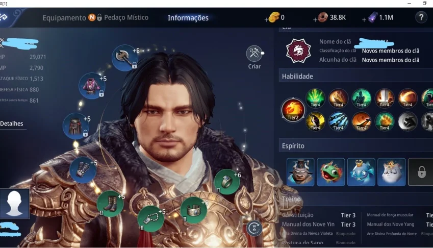 Conta MIR4 Lvl 45 PP43,229 / 4 espíritos azuis
