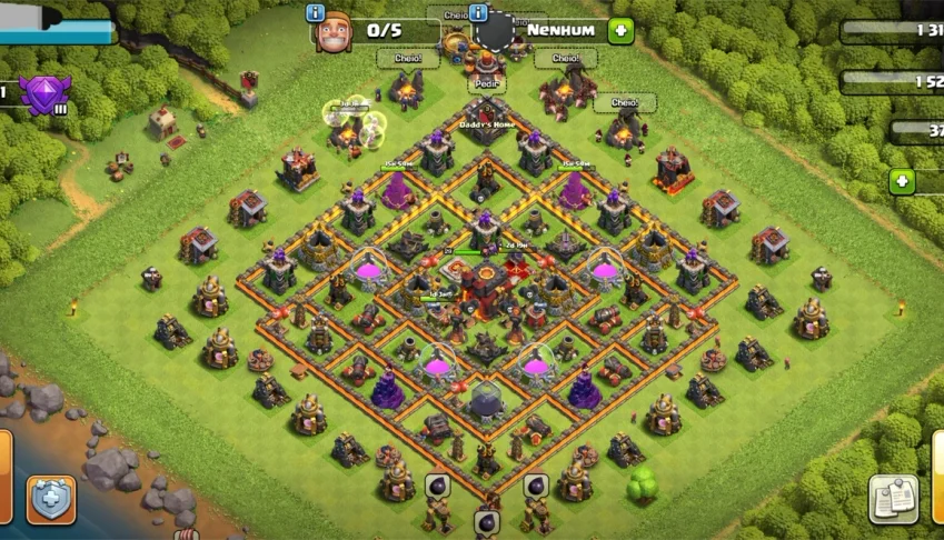 Clash of Clans cv10 quase full + bônus cv6 construtor full