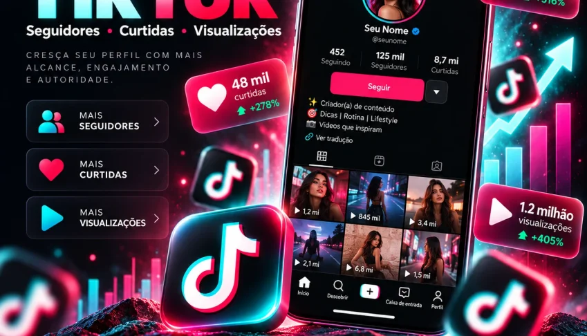 Seguidores e Visualizações para TikTok | Entrega Rápida