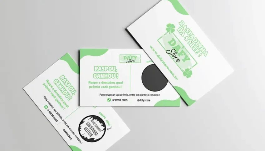 500 Raspadinhas Personalizadas - até 15 Prêmios