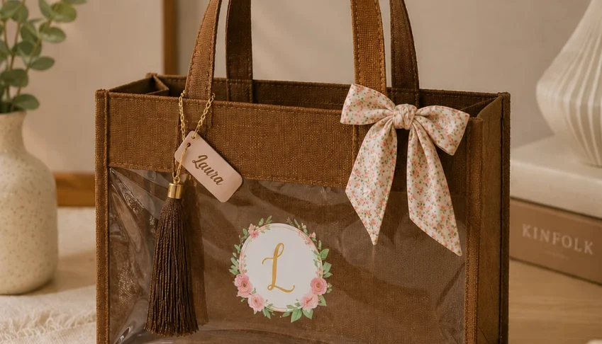 Sacola Personalizada Estilo Juta Pequena
