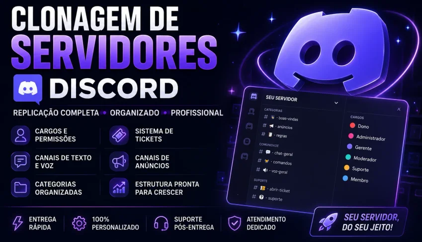 [Mais Barato Do Site] Replicação De Servidores Discord!!