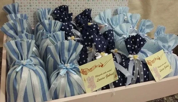 Sacolinha em Tecido Personalizada — 10 Unidades