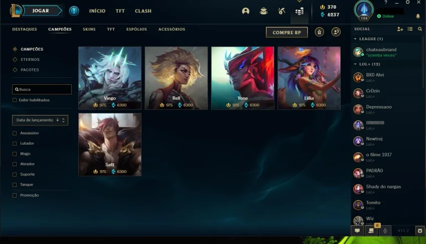 Conta league of legends