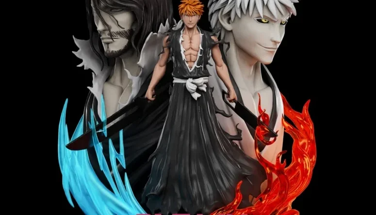 bleach ichigo kurosaki, Zangetsu, White  3D STL