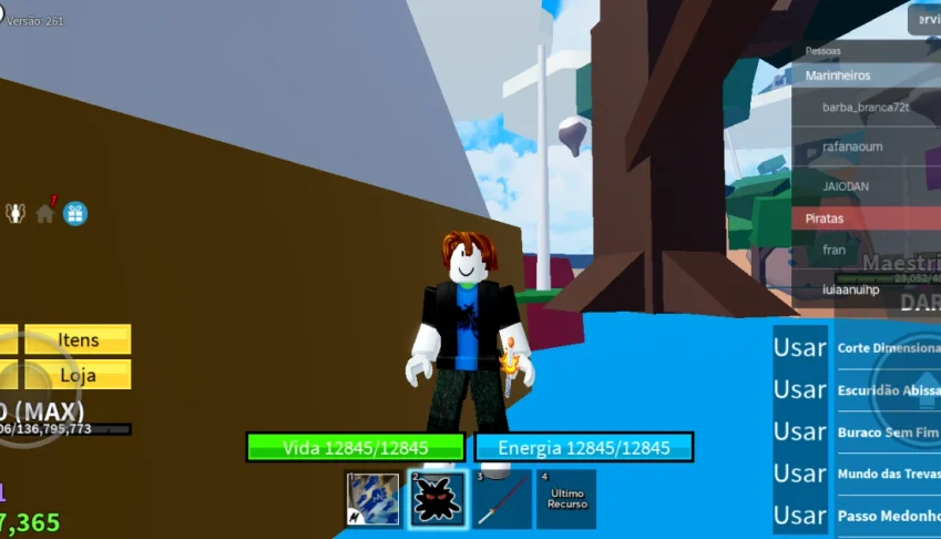Vendo conta de blox fruit por 15 reais lvl max