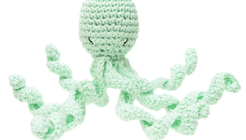Amigurumi Polvo Verde Artesanal Presente Maternidade Oceano