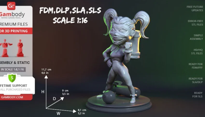 Chibi Harley Quinn STL
