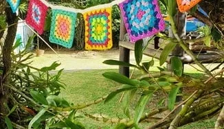 Varal de Quadradinhos em Crochê