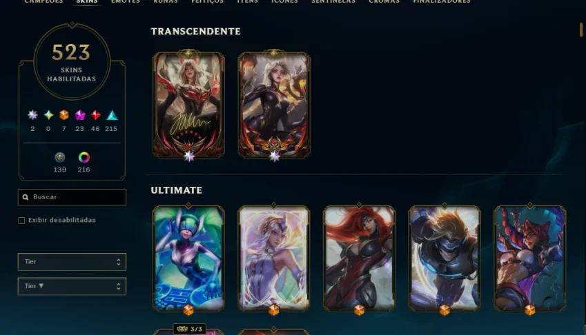 conta lol com skin Faker assinatura + Uzi | 500+ Skins