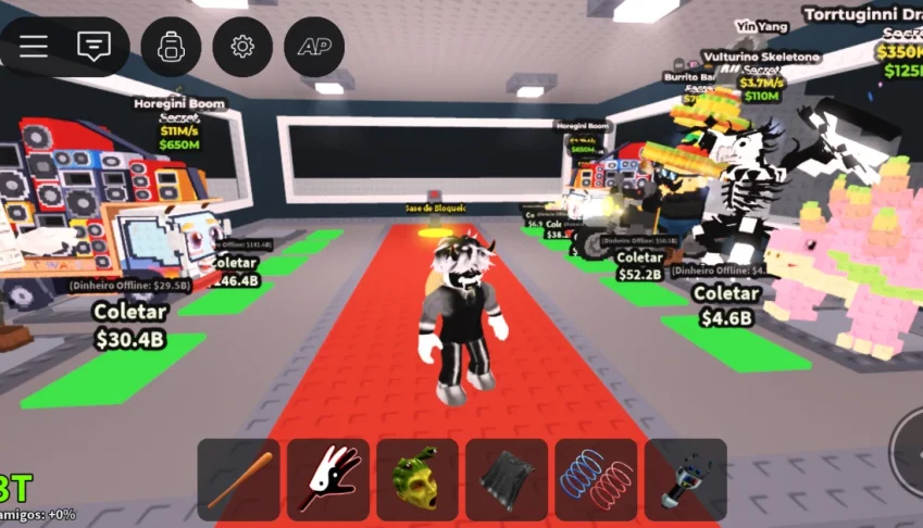 Conta blox fruits e steal brainrot