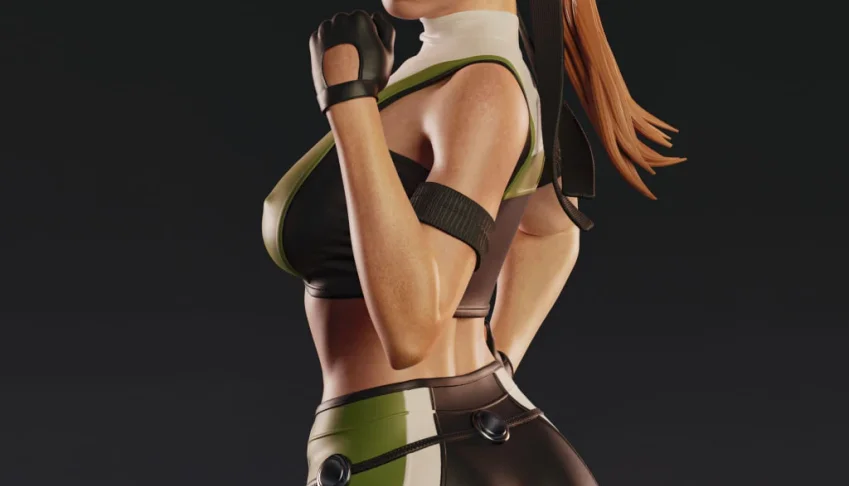 Sonya Blade Mortal Kombat STL 3d