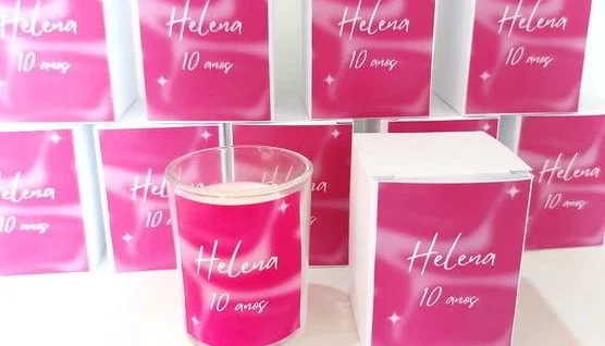 Vela Aromática Personalizada Aniversário 70g