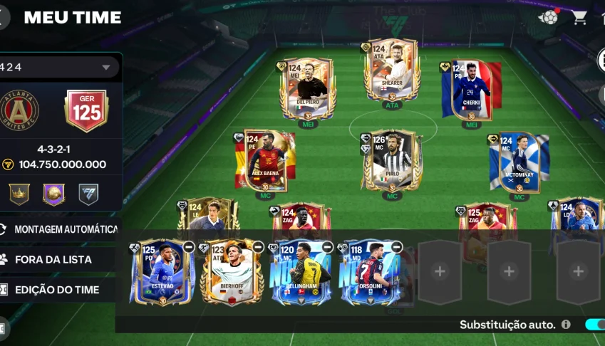 Conta FC MOBILE time ger 125