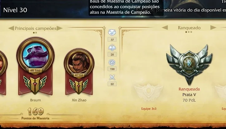 Conta de lol P5 +81 campeão +57 skil incluindo udyr ultimate