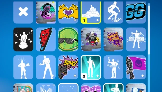 conta fortnite 18 pacotes, e uns emotes legais