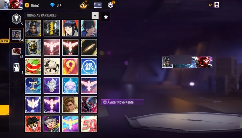 Conta de ff nível 60 muitas skins rara e muito mais