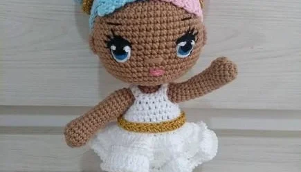 Amigurumi Boneca Algodão Doce