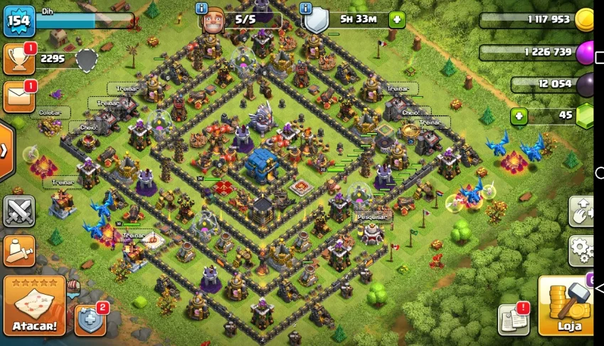Clash of clans cv 12 recente barato