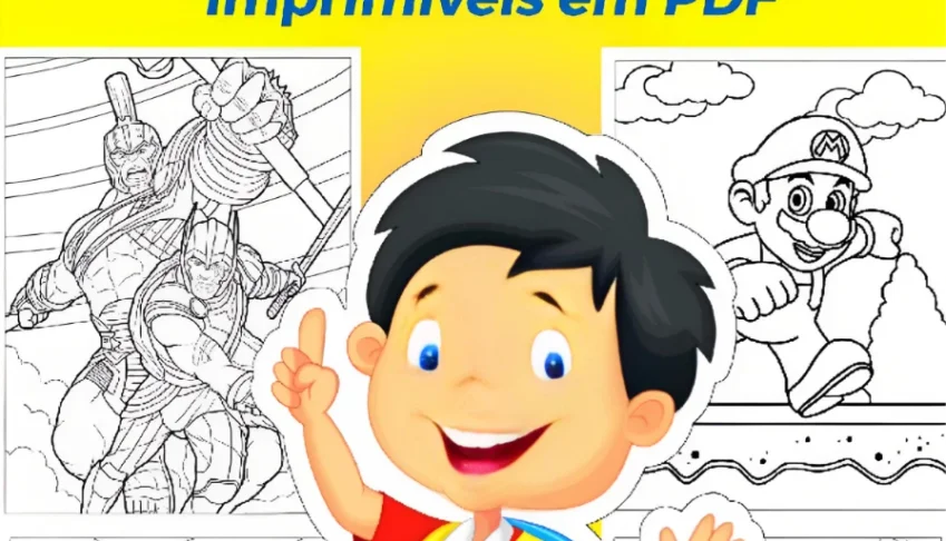 Páginas Kids em "PDF" para colorir e imprimir