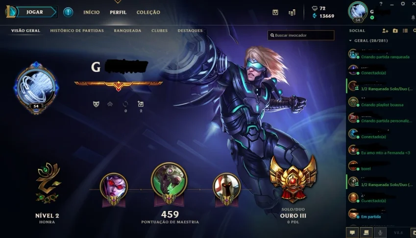 Conta de League Of Legends + 130 skins