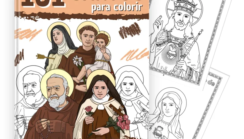 101 santos para colorir