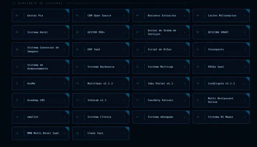 🚀 [MEGA PACK] 30 Sistemas SaaS Premium Prontos para Rodar e