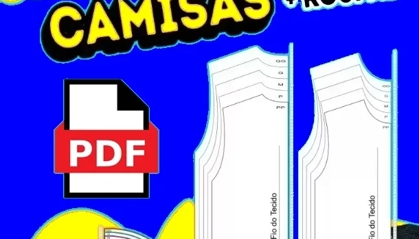 Moldes de Costura Para Imprimir Camisetas -500 Moldes Roupas