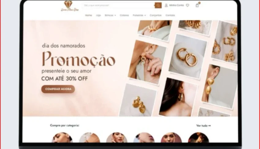 Loja Virtual Bijoux - Feito com wordpress + Elementor