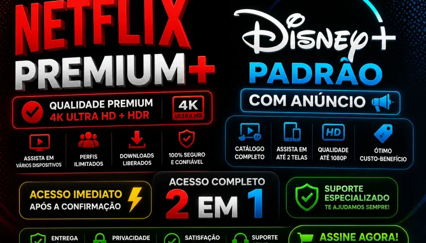 Combo Telas: Disney Premium + Netflix 4K | Telas Privada