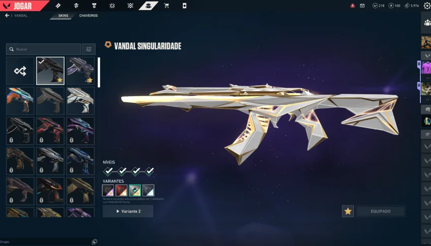 Conta Valorant Coleção completa de skins + 14 agentes
